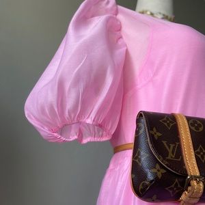 Adorable Voluminous Puff-sleeved Babydoll Pink H&M DRESS - NWT